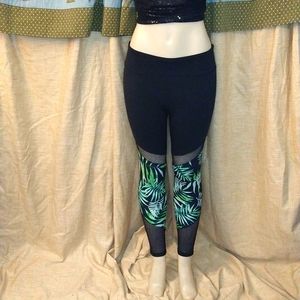Unique bamboo print and fishnet activewear
